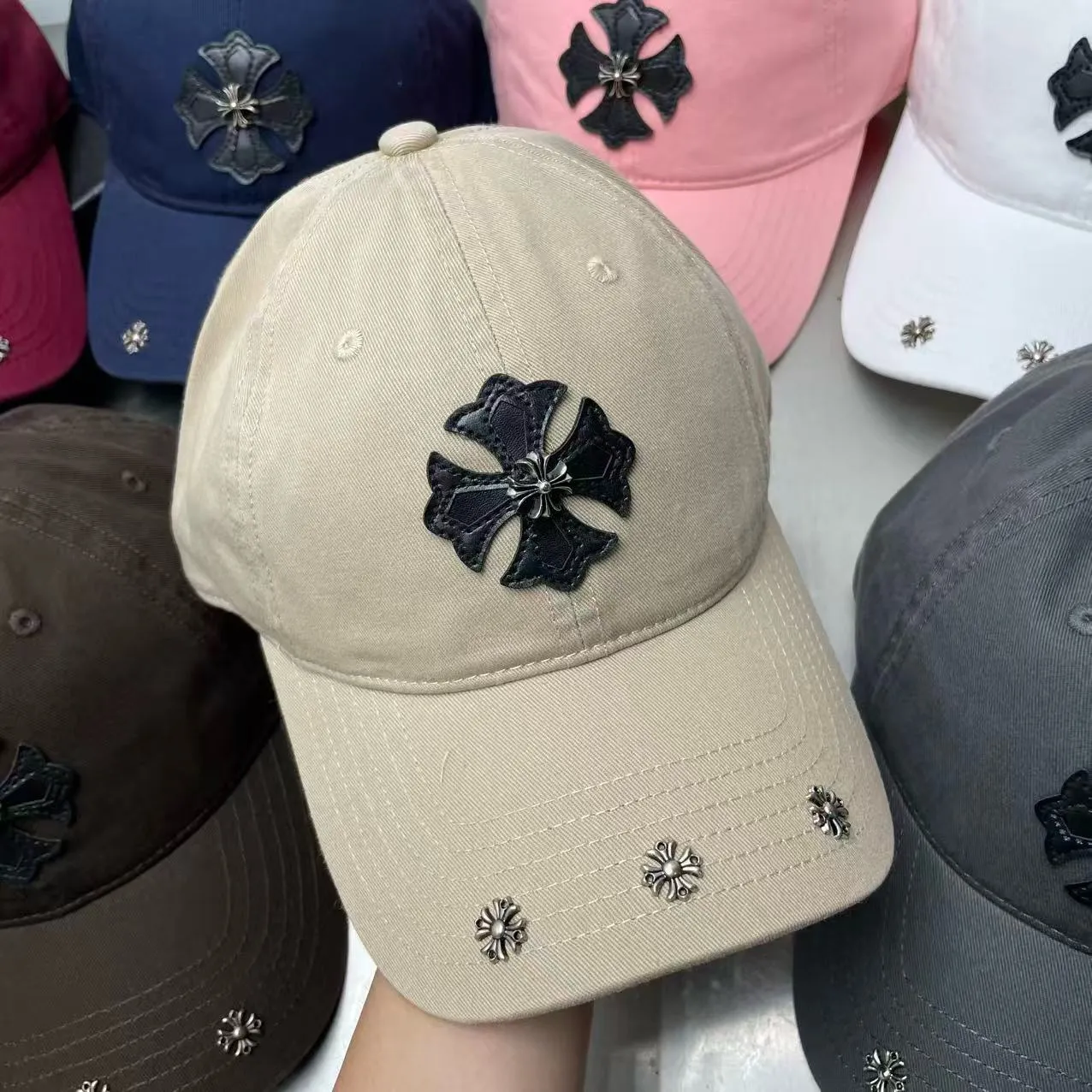 Crow Heart Soft Top Distressed Baseball Cap